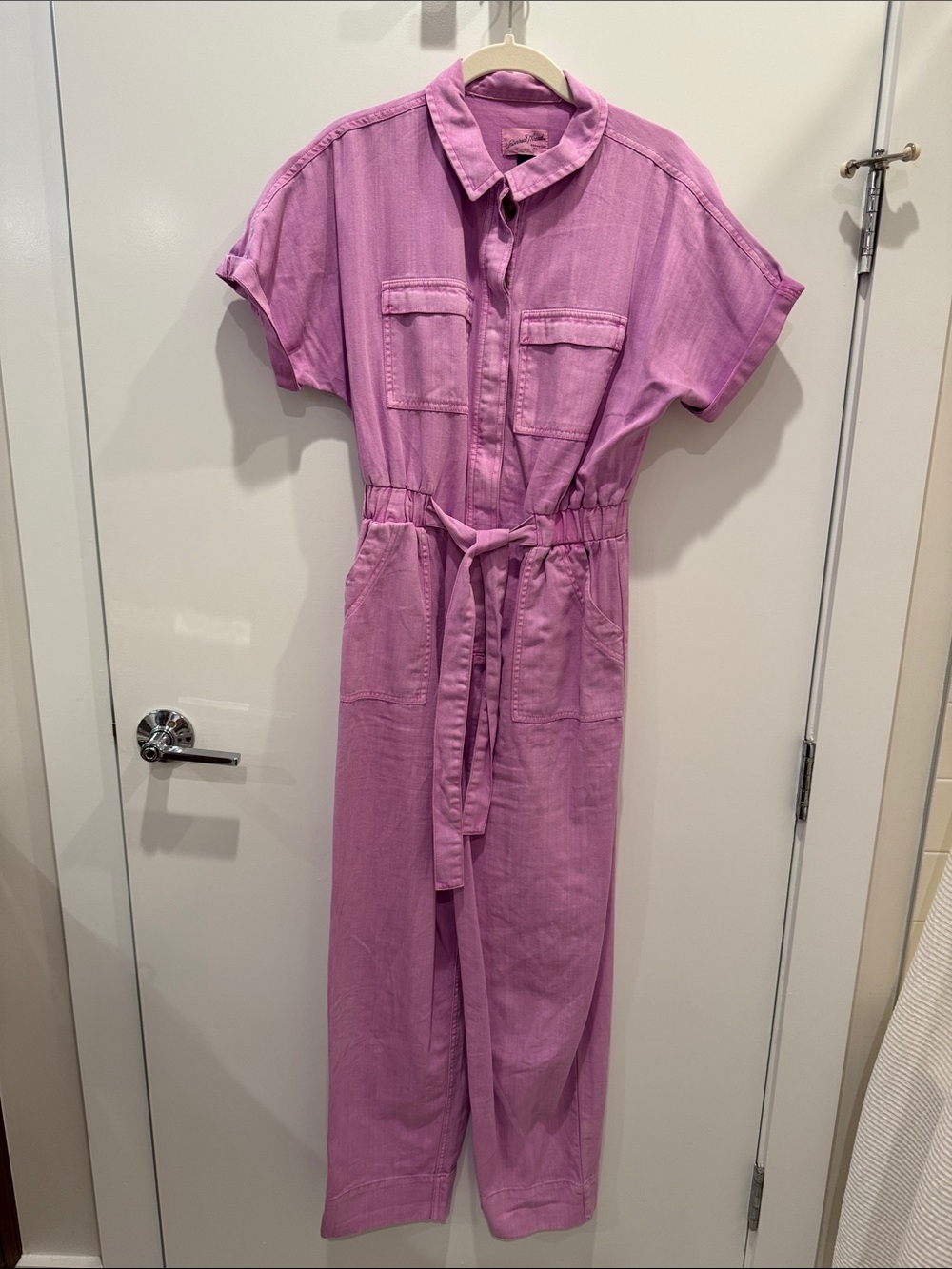 Universal Thread Pink Collared Utility Top with Chest Pockets
